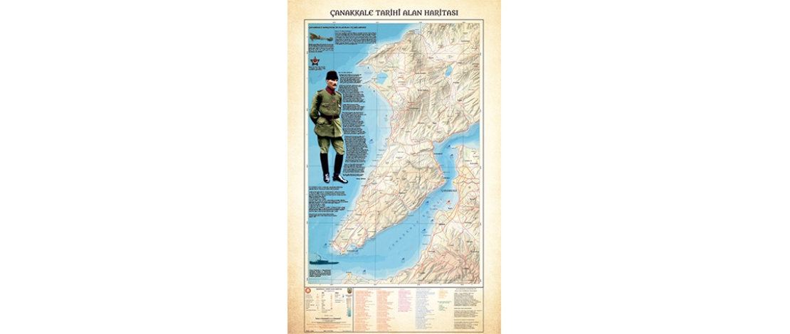 1/50.000 ölçekli Çanakkale Tarihi Alan Haritası güncellenerek satışa sunulmuştur.
