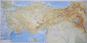 1:550.000 Ölçekli Türkiye Fiziki Plastik Kabartma Haritası