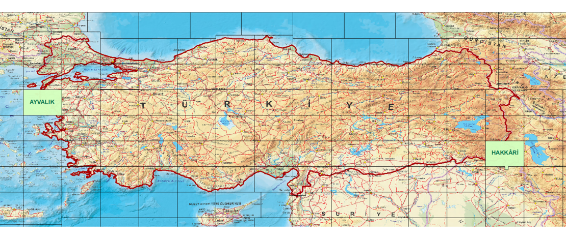 1/250.000 ölçekli Ayvalık ve Hakkâri paftalarına ait ortofotolar, HGM Küre Masaüstü, HGM Mobil ve HGM Atlas uygulamalarında güncellenmiştir.