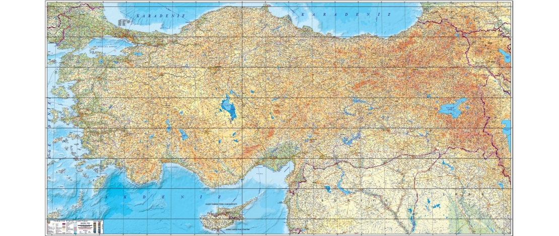 1/550.000 ölçekli Türkiye Mülki İdare Bölümleri, Fiziki ve Plastik Kabartma Haritaları güncellenerek satışa sunulmuştur.