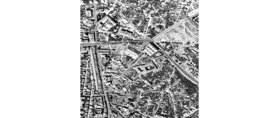 25 Kasım 1922 Tarihinde Düşman İşgalinden Kurtulan Edirne'nin Harita Genel Müdürlüğü Tarafından 1970 Yılında Çekilen Hava Fotoğrafı