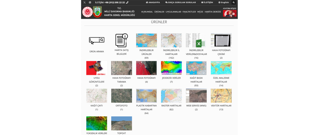 Harita Genel Müdürlüğünce Üretilen Harita, Harita Bilgisi ve Coğrafi Verilere Ait 2025 Yılı Fiyat Listesi yayımlanmıştır.