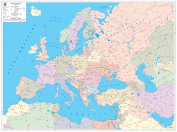 1:5.000.000 Ölçekli Raster Avrupa Siyasi Haritası