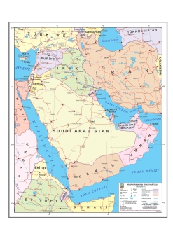 Arap Yarımadası Siyasi Haritası 