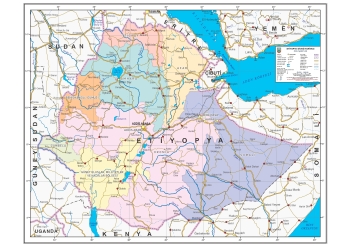 Etiyopya Siyasi Haritası