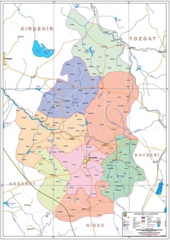 Nevşehir Mülkî İdare İl Haritası